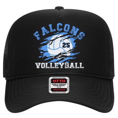 Volleyball Team Gift High Crown Mesh Back Trucker Hat