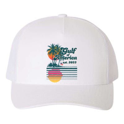 Vintage Tropical Gulf Of America Est 2025 Yupoong Adult 5-Panel Trucker Hat