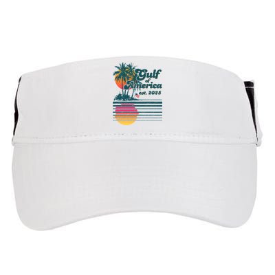 Vintage Tropical Gulf Of America Est 2025 Adult Drive Performance Visor