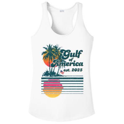 Vintage Tropical Gulf Of America Est 2025 Ladies PosiCharge Competitor Racerback Tank
