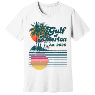 Vintage Tropical Gulf Of America Est 2025 Premium T-Shirt