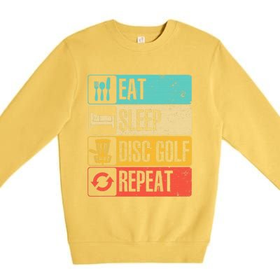 Vintage Team Golf Funny May The Course Be With You Premium Crewneck Sweatshirt