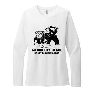 Vintage Trump Go Directly To Jail Womens CVC Long Sleeve Shirt