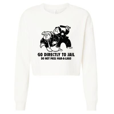 Vintage Trump Go Directly To Jail Cropped Pullover Crew