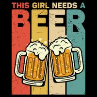 Vintage This Girl Needs A Beer Beer Lover Drinking Team Beer Gift Doggie Tank