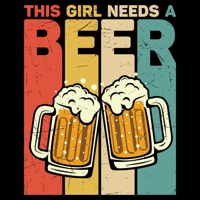 Vintage This Girl Needs A Beer Beer Lover Drinking Team Beer Gift Doggie Tank