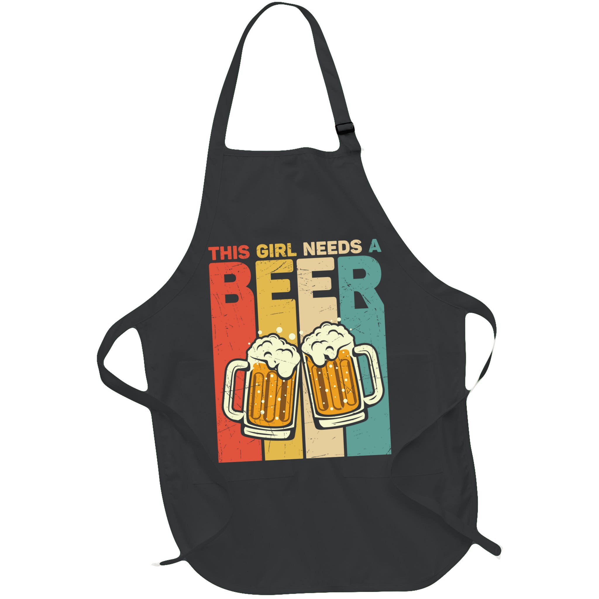 Vintage This Girl Needs A Beer Beer Lover Drinking Team Beer Gift Apron