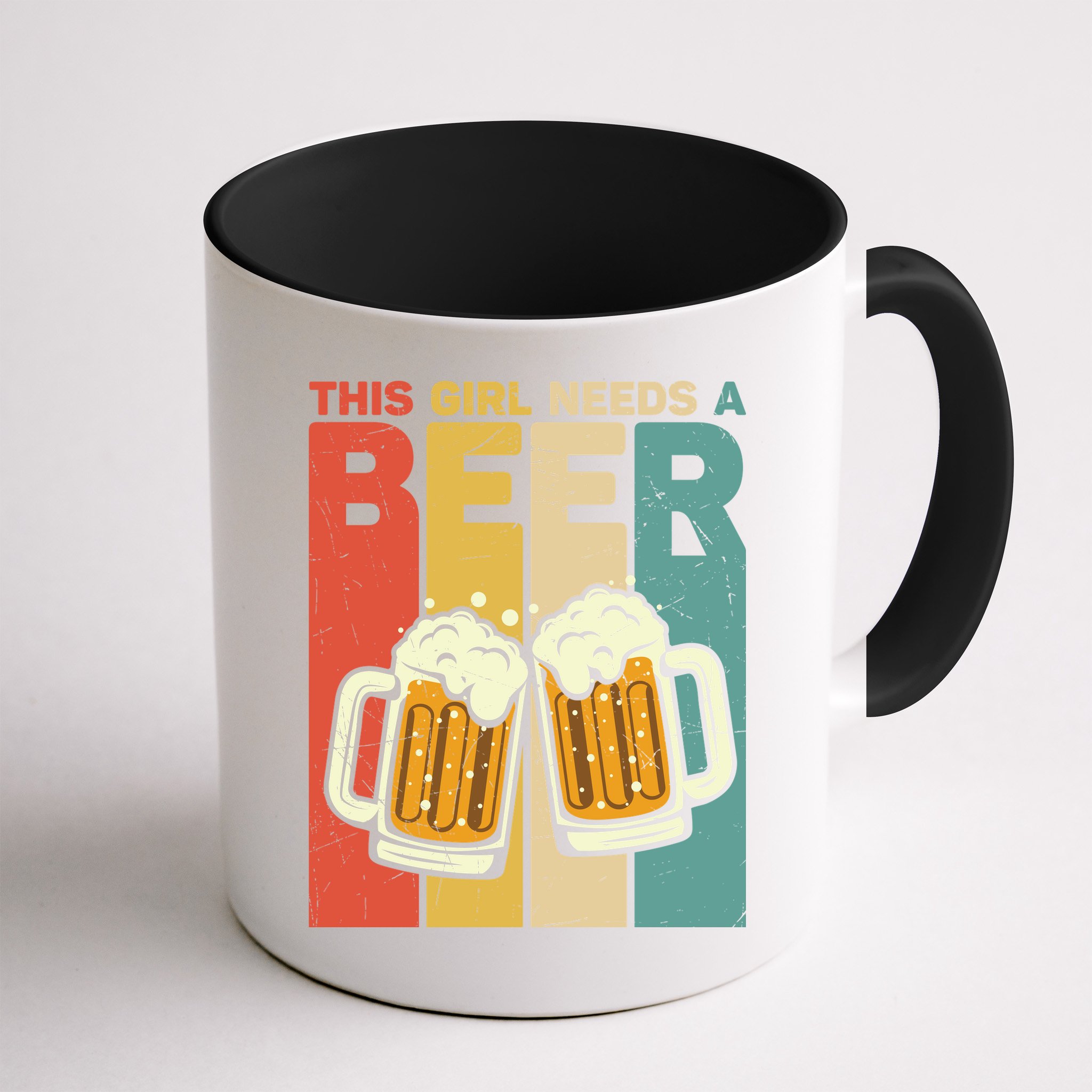 Vintage This Girl Needs A Beer Beer Lover Drinking Team Beer Gift Mug