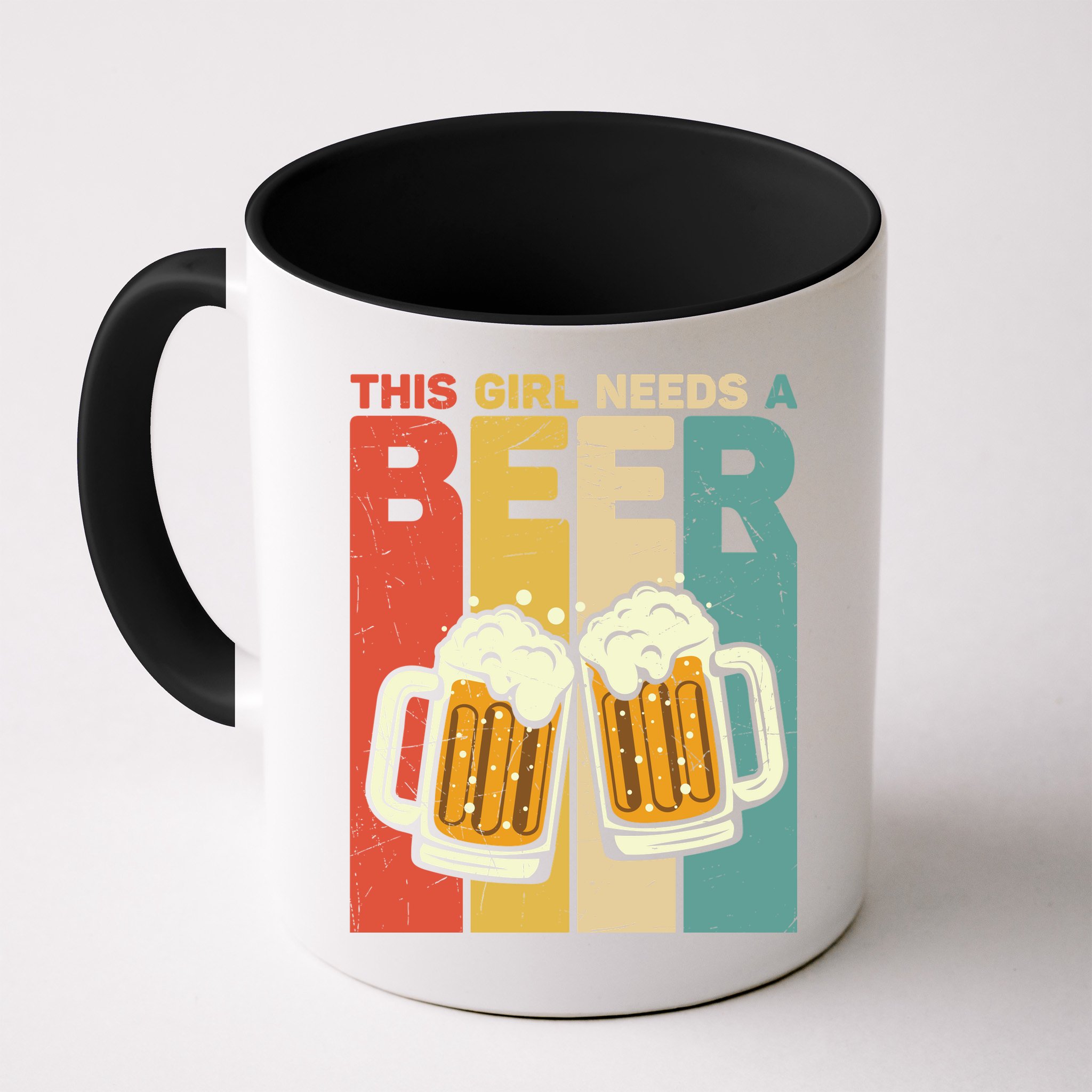 Vintage This Girl Needs A Beer Beer Lover Drinking Team Beer Gift Mug