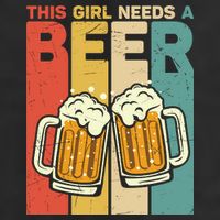 Vintage This Girl Needs A Beer Beer Lover Drinking Team Beer Gift Beanie