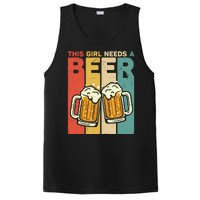 Vintage This Girl Needs A Beer Beer Lover Drinking Team Beer Gift PosiCharge Competitor Tank