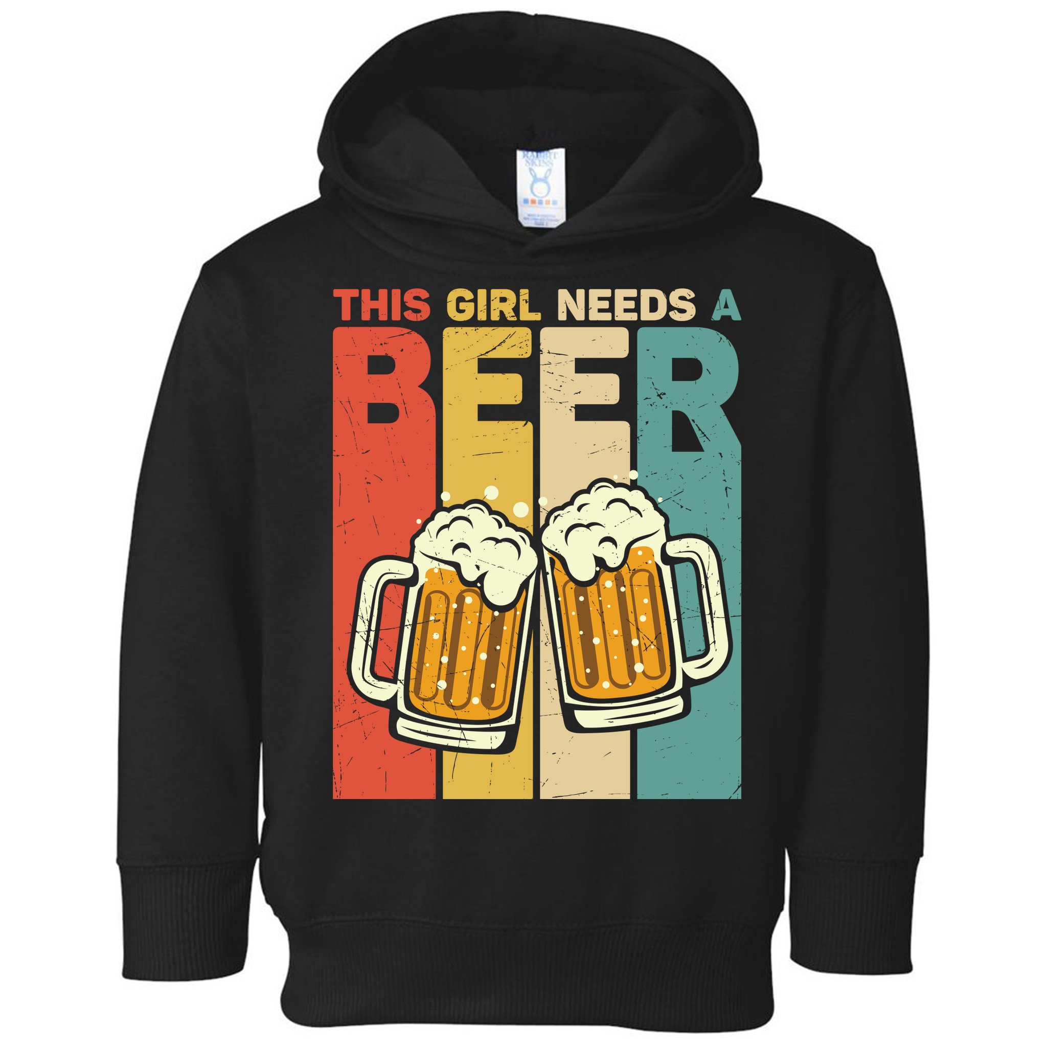 Vintage This Girl Needs A Beer Beer Lover Drinking Team Beer Gift Toddler Hoodie