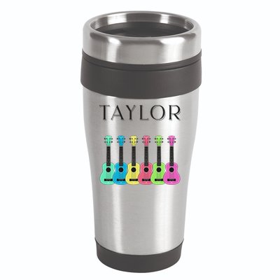 Vintage Taylor Guitar Classic Music Design 16oz Travel Tumbler