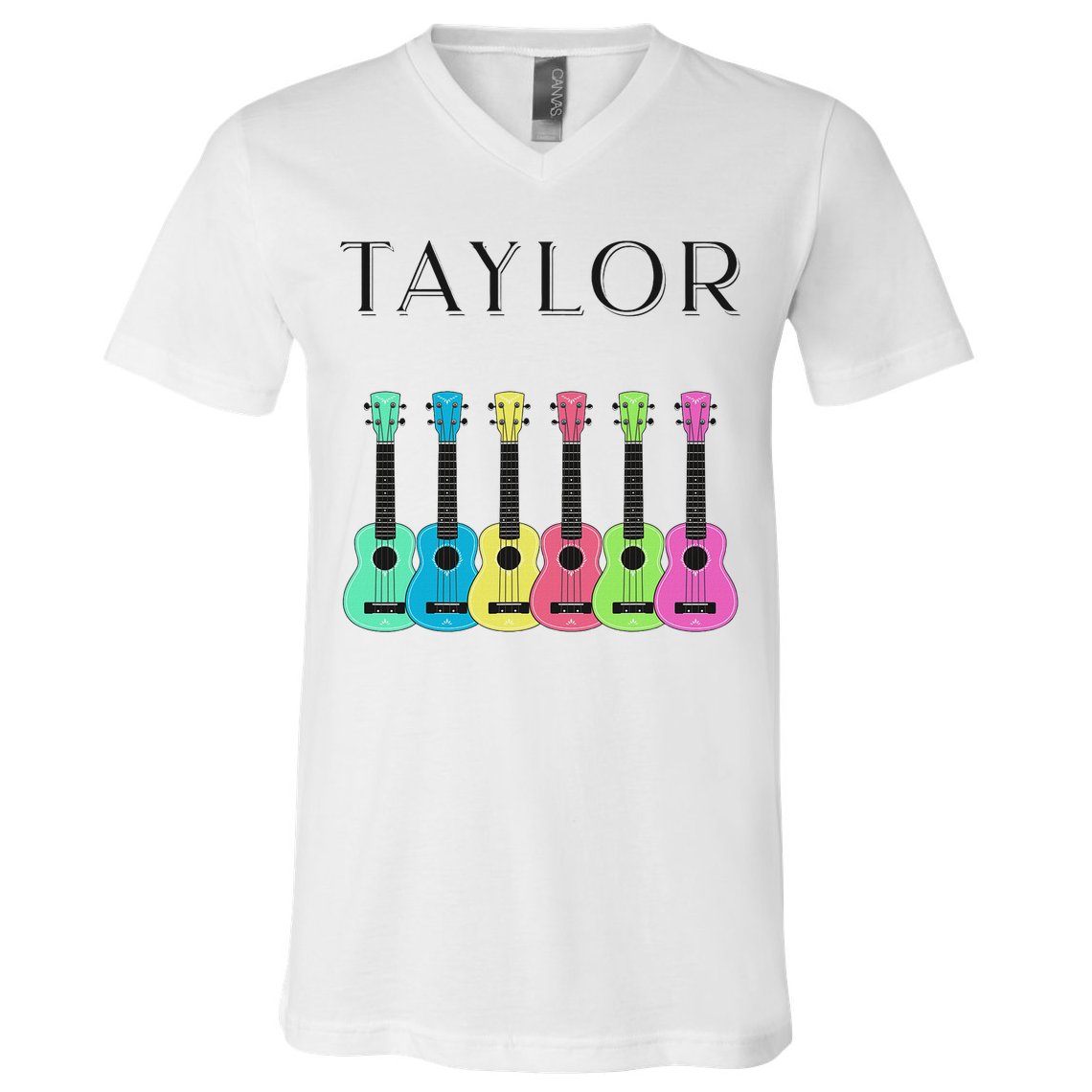 Vintage Taylor Guitar Classic Music Design V-Neck T-Shirt