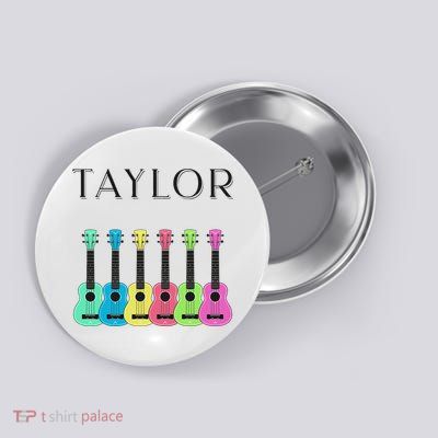 Vintage Taylor Guitar Classic Music Design Button