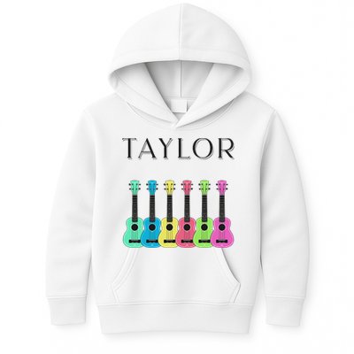 Vintage Taylor Guitar Classic Music Design Kids Hoodie