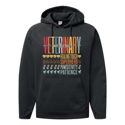 Vet Tech Gifts Veterinary Technician Gifts Appreciation Day Performance Fleece Hoodie