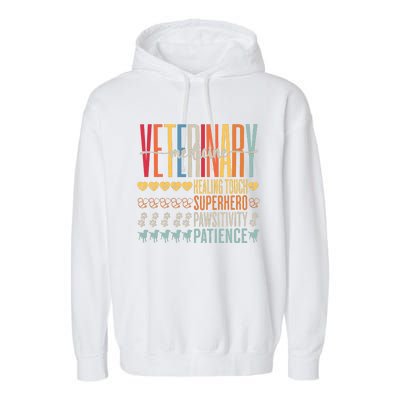 Vet Tech Gifts Veterinary Technician Gifts Appreciation Day Garment-Dyed Fleece Hoodie