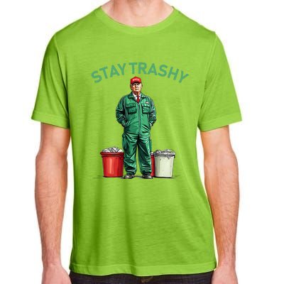 Vote Trump Garbage Man Stay Trashy 2024 Election President Adult ChromaSoft Performance T-Shirt