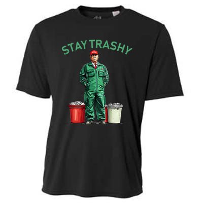 Vote Trump Garbage Man Stay Trashy 2024 Election President Cooling Performance Crew T-Shirt