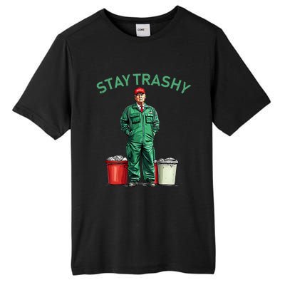 Vote Trump Garbage Man Stay Trashy 2024 Election President Tall Fusion ChromaSoft Performance T-Shirt