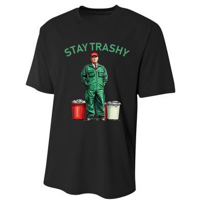 Vote Trump Garbage Man Stay Trashy 2024 Election President Performance Sprint T-Shirt