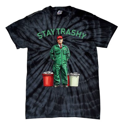 Vote Trump Garbage Man Stay Trashy 2024 Election President Tie-Dye T-Shirt