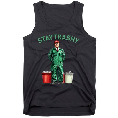 Vote Trump Garbage Man Stay Trashy 2024 Election President Tank Top