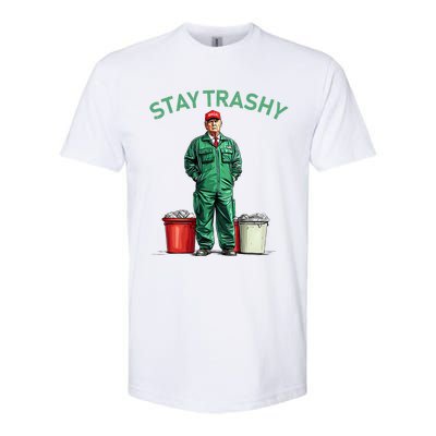 Vote Trump Garbage Man Stay Trashy 2024 Election President Softstyle CVC T-Shirt