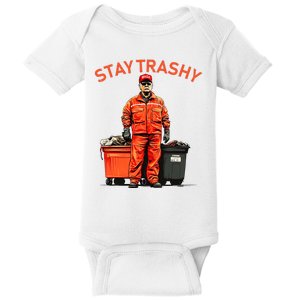 Vote Trump Garbage Man Stay Trashy 2024 Election President Baby Bodysuit