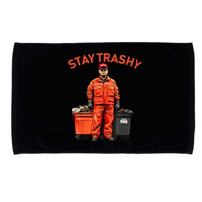 Vote Trump Garbage Man Stay Trashy 2024 Election President Microfiber Hand Towel