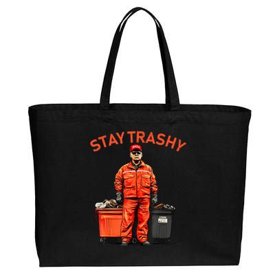 Vote Trump Garbage Man Stay Trashy 2024 Election President Cotton Canvas Jumbo Tote