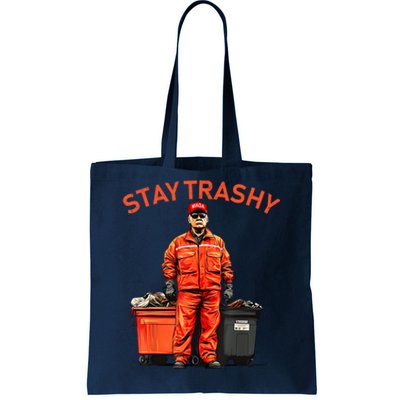 Vote Trump Garbage Man Stay Trashy 2024 Election President Tote Bag