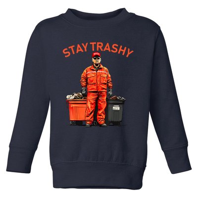 Vote Trump Garbage Man Stay Trashy 2024 Election President Toddler Sweatshirt