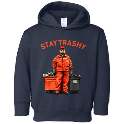 Vote Trump Garbage Man Stay Trashy 2024 Election President Toddler Hoodie