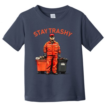 Vote Trump Garbage Man Stay Trashy 2024 Election President Toddler T-Shirt