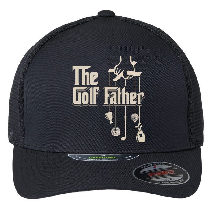 Vintage The Golf Father Golfing Father's Day Gift For Dad Flexfit Unipanel Trucker Cap