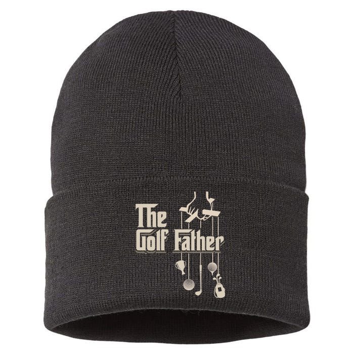 Vintage The Golf Father Golfing Father's Day Gift For Dad Sustainable Knit Beanie