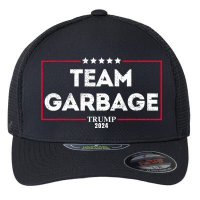 Vintage Team Garbage For Trump 2024 Flexfit Unipanel Trucker Cap