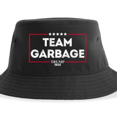 Vintage Team Garbage For Trump 2024 Sustainable Bucket Hat