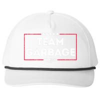 Vintage Team Garbage For Trump 2024 Snapback Five-Panel Rope Hat