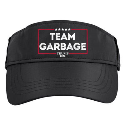 Vintage Team Garbage For Trump 2024 Adult Drive Performance Visor