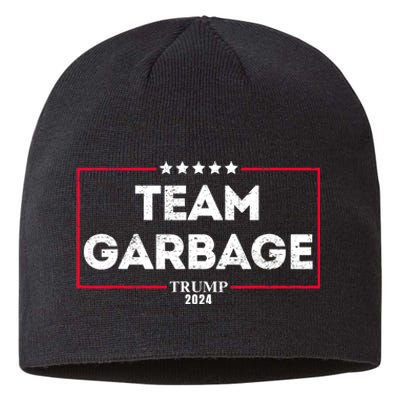 Vintage Team Garbage For Trump 2024 Sustainable Beanie