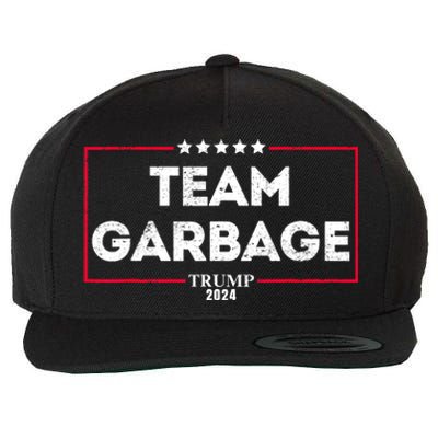 Vintage Team Garbage For Trump 2024 Wool Snapback Cap