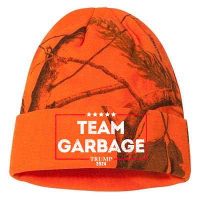 Vintage Team Garbage For Trump 2024 Kati Licensed 12" Camo Beanie