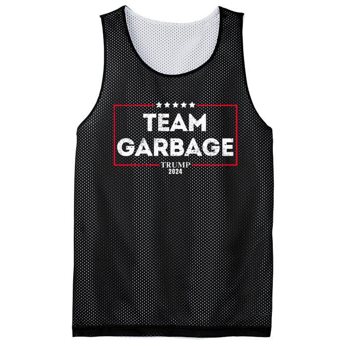 Vintage Team Garbage For Trump 2024 Mesh Reversible Basketball Jersey Tank