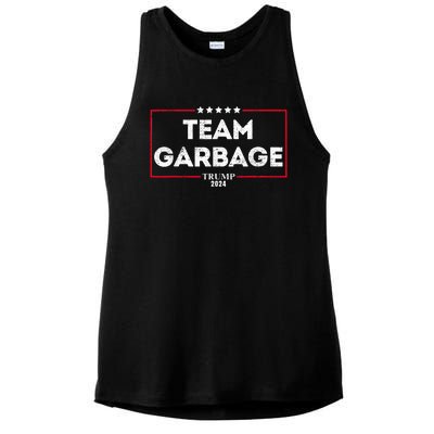 Vintage Team Garbage For Trump 2024 Ladies PosiCharge Tri-Blend Wicking Tank