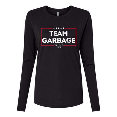 Vintage Team Garbage For Trump 2024 Womens Cotton Relaxed Long Sleeve T-Shirt