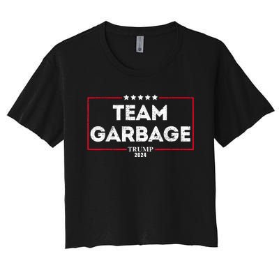 Vintage Team Garbage For Trump 2024 Women's Crop Top Tee