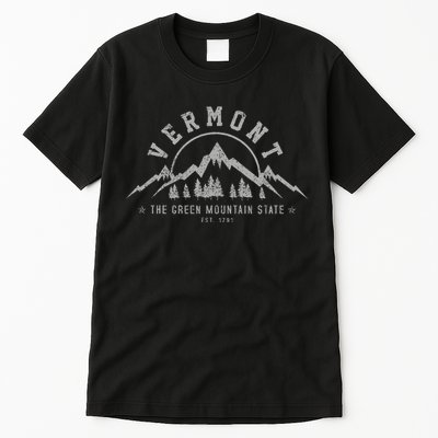 Vermont The Green Mountain State Est. 1791 Vintage Gift Tall T-Shirt